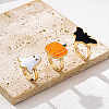 3Pcs Halloween Alloy Enamel Finger Rings FS-WG0E7D9-01-4
