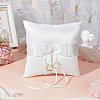 Satin Ring Pillow Cushion Bearer RDIS-WH0019-07-5