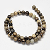 Round Natural Dendritic Jasper Beads Strands G-I176-07-8mm-2