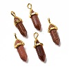 Synthetic Goldstone Pointed Pendants G-K329-12G-1