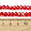 Electroplate Transparent Glass Beads Strands EGLA-A046-01B-08-4