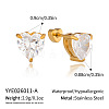 304 Stainless Steel Pave Cubic Zirconia Stud Earrings for Women KT7449-1-1