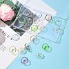20Pcs UV Plating Acrylic Bead Caps OACR-FS0002-44-7