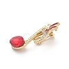 Musical Note Rhinestone Brooch Pins JEWB-A031-02G-01-2