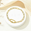 304 Stainless Steel Oval Link Bracelets BJEW-JB13935-2