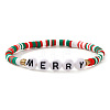 Christmas Glass Beaded Stretch Bracelets for Women OT9576-10-1
