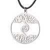 Star Theme 201 Stainless Steel Pendant Necklaces NJEW-JN04849-4