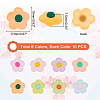   80Pcs 8 Colors  Resin Cabochons CRES-PH0001-04-2