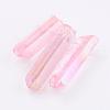 Electroplated Natural Quartz Crystal Graduated Beads Strands G-P315-A08-2