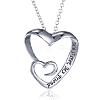 Creative Heart Engraved My Sister NJEW-N0052-098-1