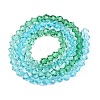 Gradient Color Baking Painted Glass Bead Strands DGLA-A039-T2mm-A018-2