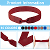 BENECREAT 10Pcs 10 Colors Bowknot Polyester Hat Band AJEW-BC0007-07-4