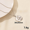 304 Stainless Steel Wolf Pendant Necklace BX4246-1-1