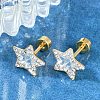 Star Glass & Polymer Clay Rhinestone Ear Fake Plugs EJEW-H105-29G-4