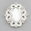 Alloy Acrylic Rhinestone Cabochons X-RB-N050-01-23S-1