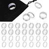 Unicraftale 28Pcs 2 Size 201 Stainless Steel Grooved Finger Ring Settings STAS-UN0048-54-1
