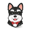 Schnauzer with Red Bowtie Alloy Enamel Pins AL-CBA6DDE-03B-1
