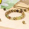100Pcs 8mm Natural Green Garnet Round Beads DIY-LS0002-63-6