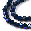 Opaque Solid Color Electroplate Glass Beads Strands EGLA-A039-P2mm-L09-2