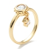 Brass Clear Cubic Zirconia Rings RJEW-B033-18-2