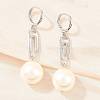 Paperclip with Round Brass Hoop Earrings EJEW-Z164-12P-3
