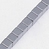 Electroplate Non-magnetic Synthetic Hematite Beads Strands G-J170A-3x3mm-01-3