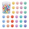 100Pcs 10 Colors Food Grade Eco-Friendly Silicone Focal Beads SIL-TA0001-28-1