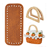 2Pcs Wood D Shaped Handles Replacement DIY-PH0030-01A-6