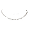 Brass Rectangle Link Chains Necklaces for Women NJEW-JN05145-02-2