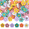 60Pcs 6 Colors 1-Hole Iron Plastic Shank Buttons BUTT-CY0001-26B-1