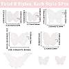 40Pcs 8 Styles Polyester Butterfly DIY-SP0006-25-2