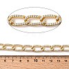 Brass Micro Pave Clear Cubic Zirconia Curb Chains KK-A266-26G-2