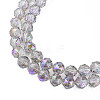 Electroplate Transparent Glass Beads Strands X-EGLA-N002-34B-C06-3