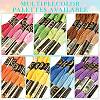 6Bundles 6 Colors Polyester Embroidery Floss OCOR-YW0001-24G-4