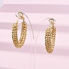Brass Hoop Earrings EJEW-R025-31G-3