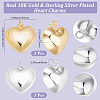 6Pcs 2 Colors Eco-Friendly Brass Pendants KK-BBC0024-64-2