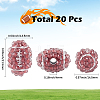 20Pcs Handmade Polymer Clay Rhinestone Beads FIND-SC0023-12-2