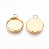 304 Stainless Steel Pendant Cabochon Settings LS-STAS-P220-11G-01-2