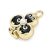 Rack Plating Alloy Enamel Pendants PALLOY-P309-05G-03-2
