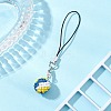 Volleyball Glass Seed Beaded Pendant Decorations HJEW-MZ00172-2