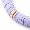 Polymer Clay Heishi Beaded Stretch Bracelets Sets BJEW-JB06301-6