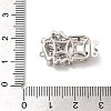 Brass Micro Pave Clear Cubic Zirconia Box Clasps KK-A227-24P-3