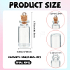 10Pcs Column Empty Glass Wishing Bottle Pendants AJEW-SC0001-91-2