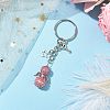 Alloy with Glass Seed Beads Keychain KEYC-MZ00010-03-2