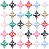 30Pcs UV Plating Acrylic Beads OACR-YW0004-10-1