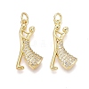 Valentine's Day Brass Micro Pave Clear Cubic Zirconia Pendants KK-Q072-11G-1