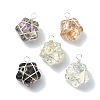 Transparent Glass Star Pendants PALLOY-JF02355-1