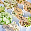 Flower & Tree Shape Bamboo Plant Labels DIY-WH0167-10-7