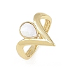 Brass Open Cuff Rings for Women RJEW-K308-04B-G-2