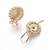 Brass Stud Earring Findings KK-O121-01G-2